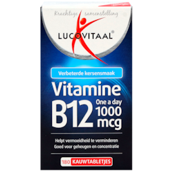 Lucovitaal Vitamine B12 1000mcg Kersensmaak - 180 kauwtabletten