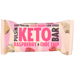 Pulsin Keto Bar Raspberry & Choc Chip - 50g