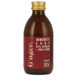 G’nger Immunity Shot 42% Gember + Zink & IJzer - 250ml