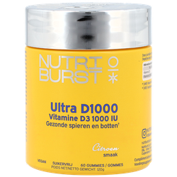 Nutriburst Ultra D1000 Vitamine D3 1000 IU - 60 gummies