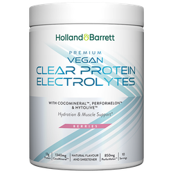 Holland & Barrett Premium Vegan Clear Protein Electrolytes Berries - 220g