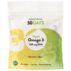 Holland & Barrett 30DAYS Vegan Omega 3 250mg DHA - 30 softgels