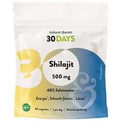 Holland & Barrett 30DAYS Shilajit 500mg 40% Fulvinezuur - 30 capsules
