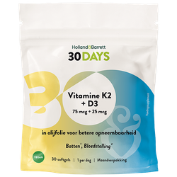 Holland & Barrett 30DAYS Vitamine K2 + D3 – 30 softgels