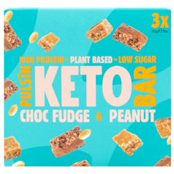 Pulsin Keto Choc Fudge & Peanut Multipack 3 x 30g