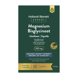 Holland & Barrett Expert Magnesium Bisglycinaat Vloeibaar 300 mg - 10 sachets