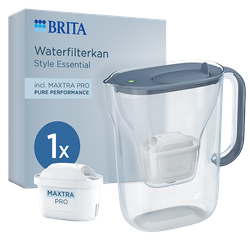 BRITA Waterfilterkan Style Essential Blue - 2,4L - Incl. Maxtra Pro waterfilter