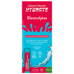 Holland & Barrett Hydrate Elektrolytenpoeder Framboos - 14 sticks