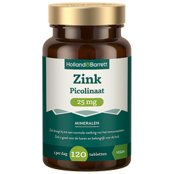 Holland & Barrett Zink Picolinaat 25mg - 120 tabletten