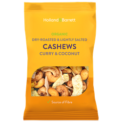 Holland & Barrett Cashewnoten Curry & Kokos BIO - 35g