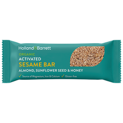 Holland & Barrett Organic Activated Sesame Bar Almond, Sunflower Seed & Honey - 40g