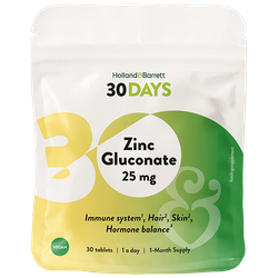 Holland & Barrett 30DAYS Zink Gluconaat 25 mg - 30 tabletten