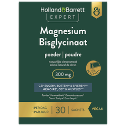 Holland & Barrett Expert Magnesium Bisglycinaat Poeder 300 mg - 30 sachets