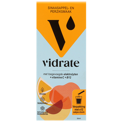 ViDrate Sinaasappel- en Perziksmaak - 12 sachets