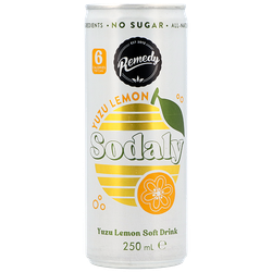Remedy Sodaly Yuzu Lemon Soft Drink - 250ml