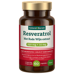 Holland & Barrett Resveratrol 250mg met Rode Wijn-Extract 10mg - 60 capsules