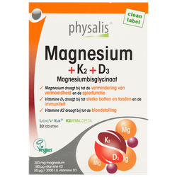 Physalis Magnesium + K2 + D3 - 30 tabletten