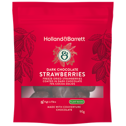 Holland & Barrett Dark Chocolate Strawberries - 90g