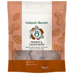 Holland & Barrett Peanut & Cacao Bites - 80g