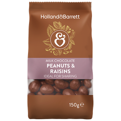 Holland & Barrett Milk Chocolate Peanuts & Raisins - 150g