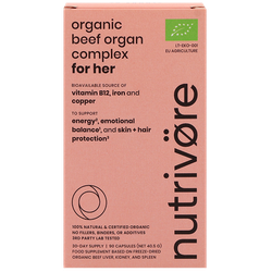 Nutrivore Biologisch Runderorgaan Complex Vrouw - 90 capsules