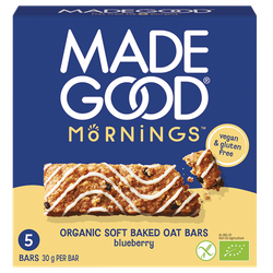 MadeGood Mornings Blueberry Oat Bars - 5x30g
