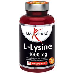 Lucovitaal L-Lysine Kauwtabletten 1000mg - 90 tabletten