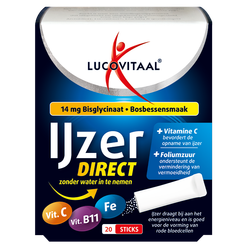 Lucovitaal IJzer Bisglycinaat Direct - 20 sticks