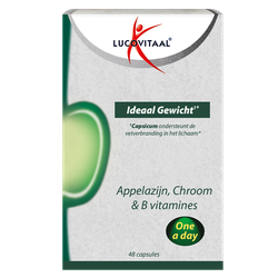 Lucovitaal Ideaal Gewicht Appelazijn, Chroom & B-vitamines - 48 capsules