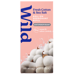 Wild Deodorant Roller Fresh Cotton & Sea Salt Navulling - 50ml