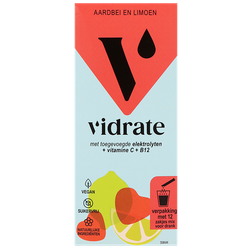 ViDrate Aardbei- en Limoensmaak - 12 zakjes