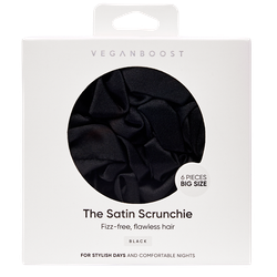 Veganboost Scrunchies Black - 6 stuks