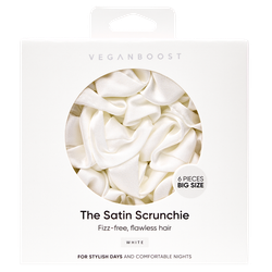 Veganboost Scrunchies White - 6 stuks