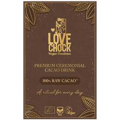 Lovechock Premium Ceremonial Cacao Drink 100% Raw Cacao - 8x20g