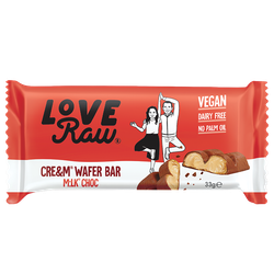Love Raw Cream Wafer Bar Milk Choc - 33g
