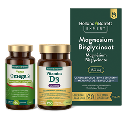Holland & Barrett Vegan Daily Essentials Bundel - Omega 3, Magnesium & Vitamine D3