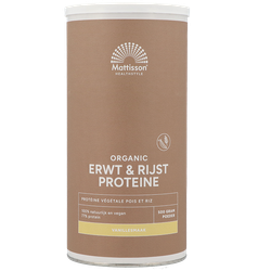 Mattisson Organic Vegan Protein Erwten & Rijst Vanille - 500g