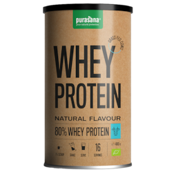 2e product 50% korting | Purasana Whey Protein Naturel Bio (400gr)