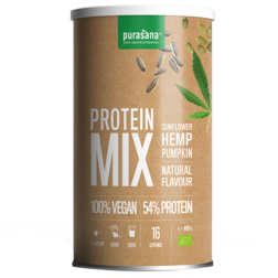 2e product 50% korting | Purasana Vegan Protein Hennep - Pompoen & Zonnebloem Bio (400gr)