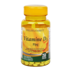 Holland & Barrett Vitamine D3, 10mcg (250 Tabletten)