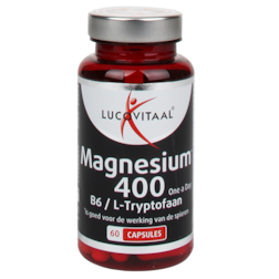 1+1 gratis | Lucovitaal Magnesium 400mg B6 / L-Tryptofaan - 60 capsules