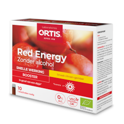 2e product 50% korting | Ortis Red Energy Zonder Alcohol Vloeibaar Bio