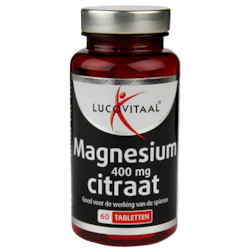 1+1 gratis | Lucovitaal Magnesium Citraat 400mg - 60 tabletten