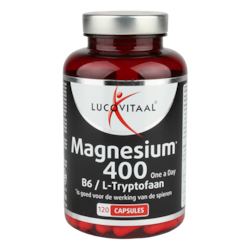 1+1 gratis | Lucovitaal Magnesium 400mg B6 / L-Tryptofaan - 120 capsules