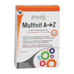 2e product 50% korting | Physalis Multivit A-Z (45 Tabletten)