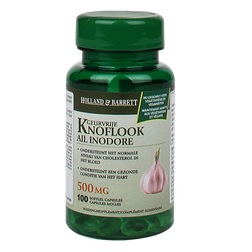Holland Barrett Knoflook Geurvrij 500Mg 100 Capsules holland barrett kopen in de aanbieding
