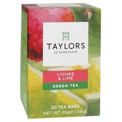 Taylors Of Harrogate Lychee Lime Green Tea 20 Theezakjes taylors of harrogate kopen in de aanbieding