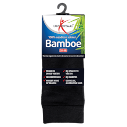 Lucovitaal Bamboe Sokken Zwart 35-38