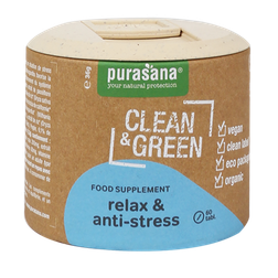 Purasana Clean Green Relax Anti Stress 60 Capsules purasana kopen in de aanbieding