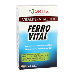 2e product 50% korting | Ortis Ferro Vital Vitaliteit (24 Tabletten)